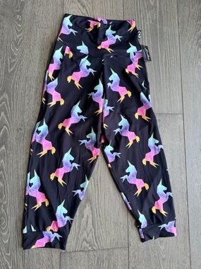Exotica R2W Rainbow Unicorn Soft to Tough Jogger Capris with Pockets